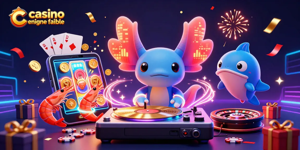 Jouer au casino en ligne fiable avec un DJ axolotl et des animations de jeux captivantes.