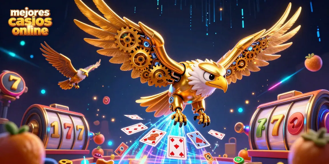 Revela los mejores casinos online con una fascinante ilustración de juegos y jackpots.