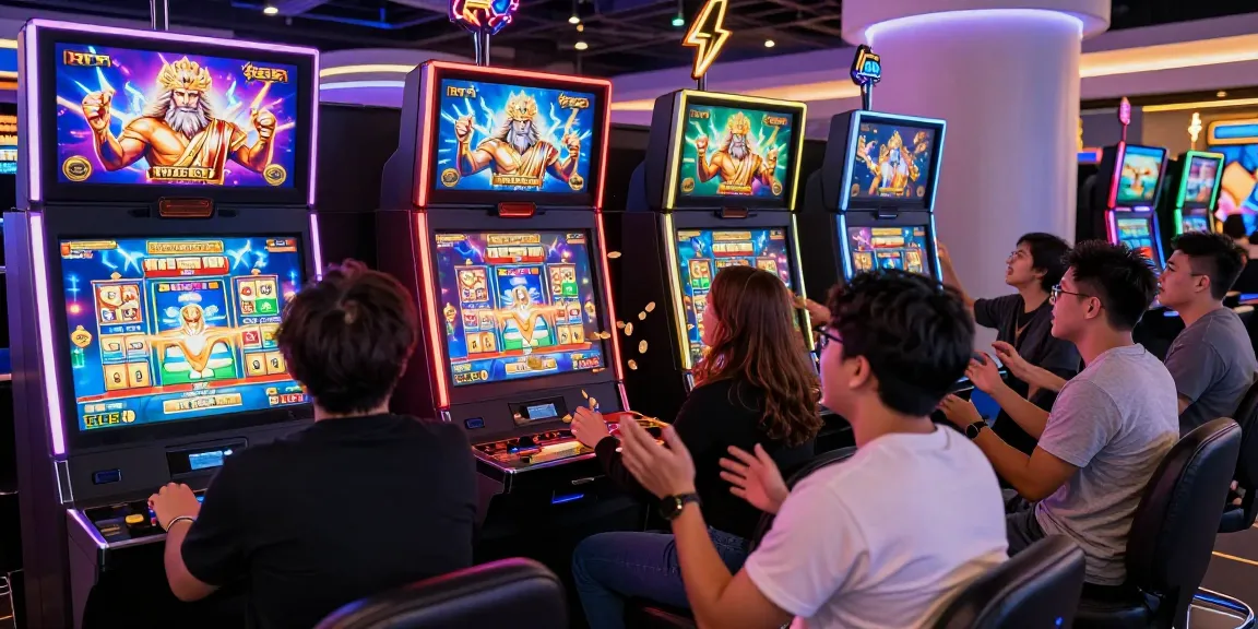 Engaging players experiencing the zeus slot in a vibrant casino atmosphere.