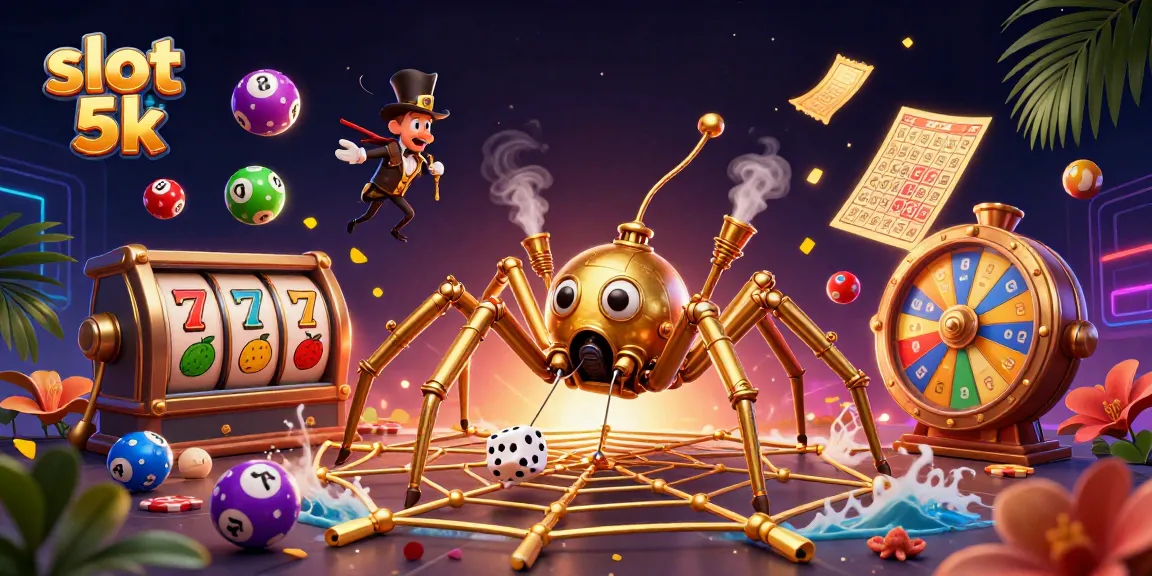 Experience slot 5k excitement with a vibrant 3D scene showcasing steampunk characters and dynamic game elements.