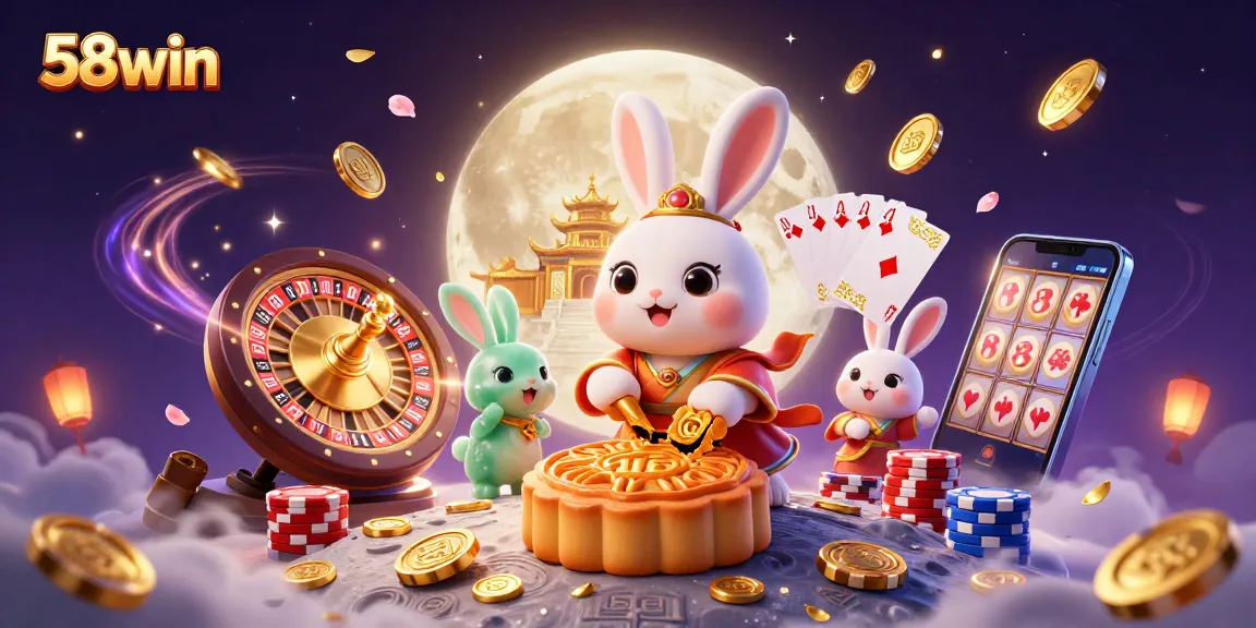 Engage in winning strategies at 58win with our vibrant casino illustration showcasing poker chips and gold.