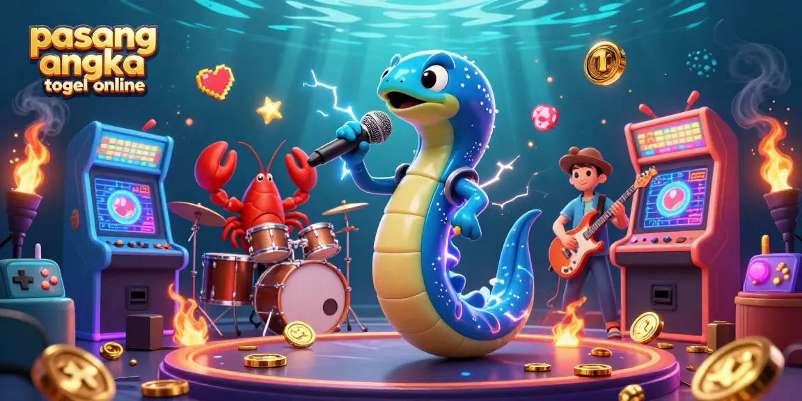 Engage with pasang angka togel online in a vibrant underwater casino scene filled with playful characters and arcade excitement.