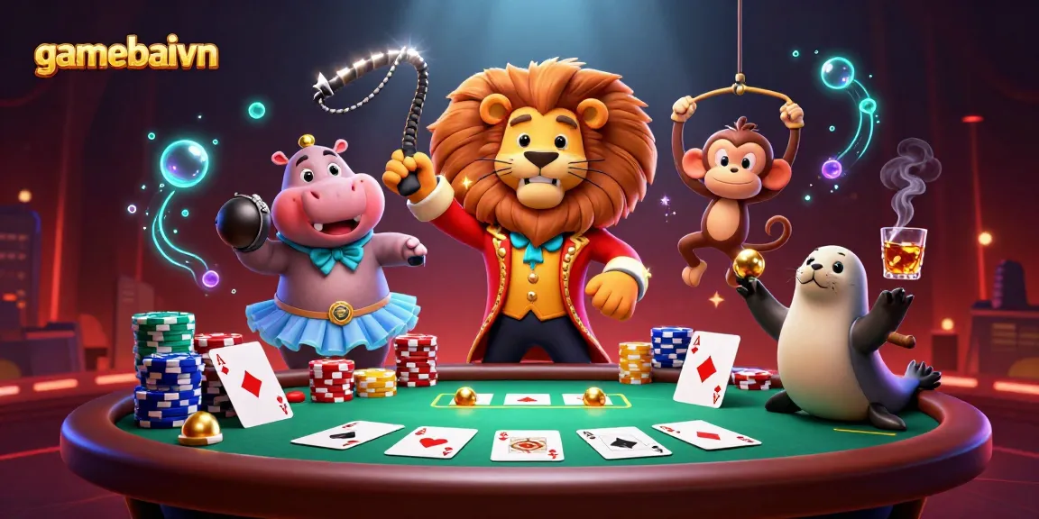 Engage in the thrilling poker action at gamebaivn with colorful characters and dynamic gameplay elements.