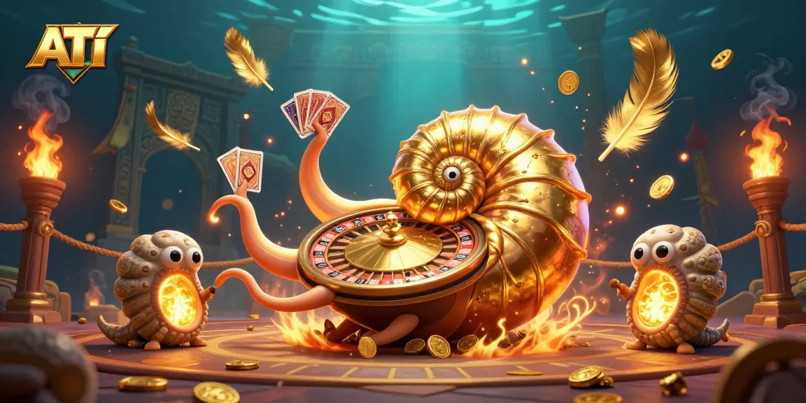 Engage with ATI's ancient nautilus representing casino excitement with spectacular roulette imagery.