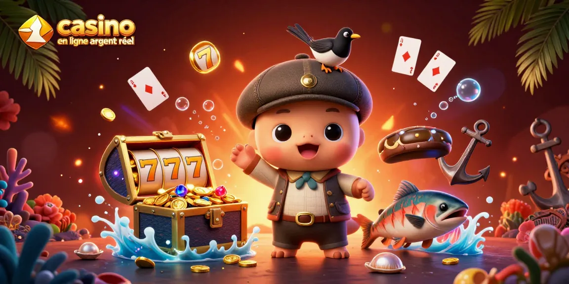 Découvrez un joyeux casino en ligne argent réel avec des personnages ludiques et des trésors sous-marins.