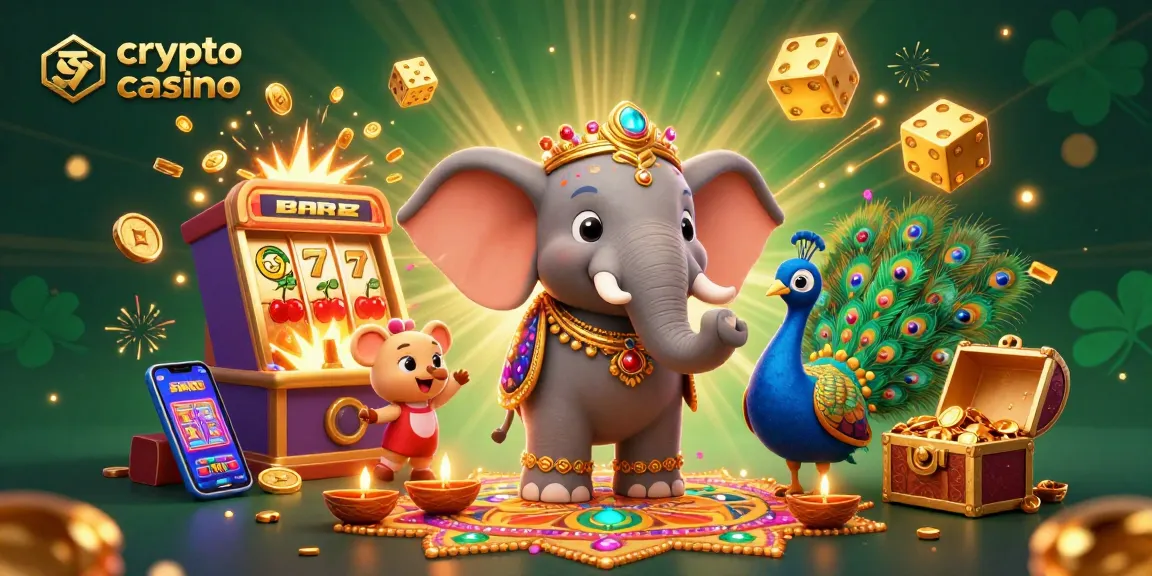 Jouer sur un crypto casino grandeur nature, avec des éléphants et machines à sous extravagantes attirant à la chance.