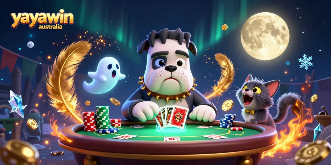 Experience the thrill of yayawin australia with exciting poker scene featuring animated characters.