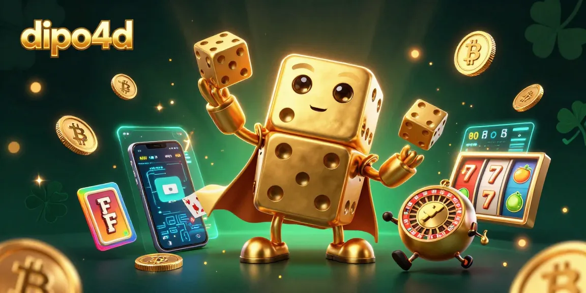 Engage with the thrilling dipo4d experience as a dynamic dice golem juggles slots and cryptocurrency elements.