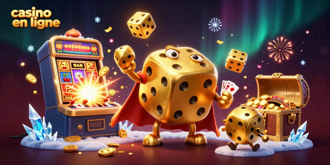 Les joueurs s'immergent dans le casino en ligne avec une explosion de gains, dés d'or et jackpots éclatants.