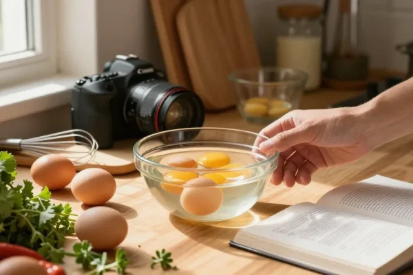 Menggunakan metode Egg Float Test Sumber terpercaya dari NAGA2000 untuk memastikan kesegaran telur di dapur.