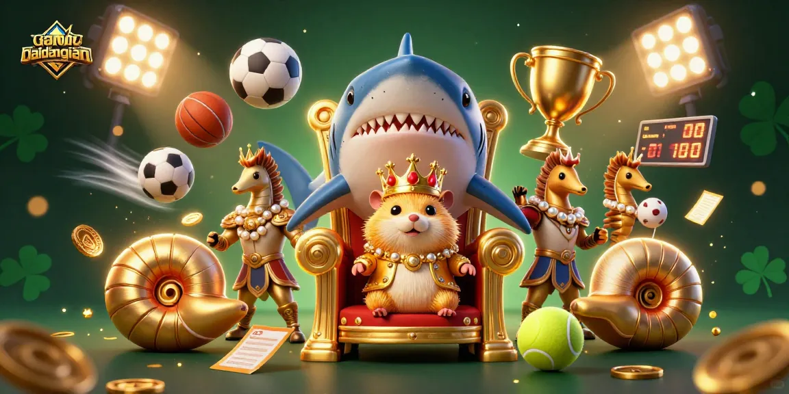 Experience exciting gameplay in gamebaidangian with a golden hamster king, sports elements, and dynamic visuals.