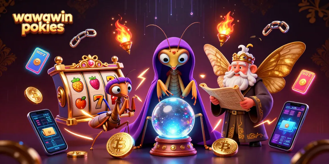 Experience exhilarating wawawin pokies action with neon-lit characters and vibrant casino elements.