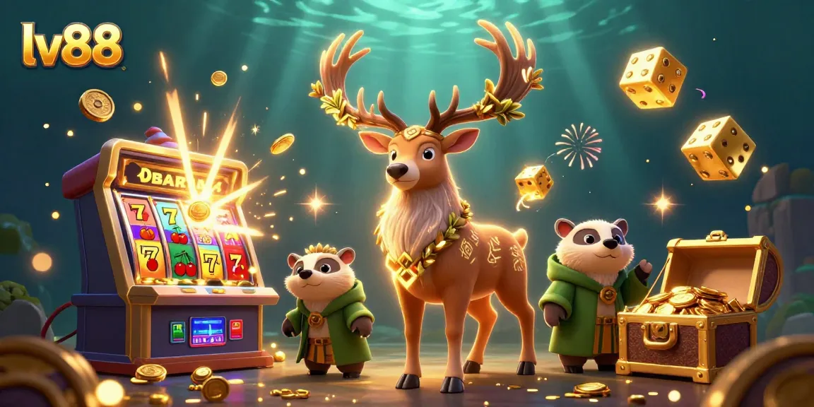 Experience thrilling gaming at lv88 with vibrant characters, jackpot slots, and casino excitement.