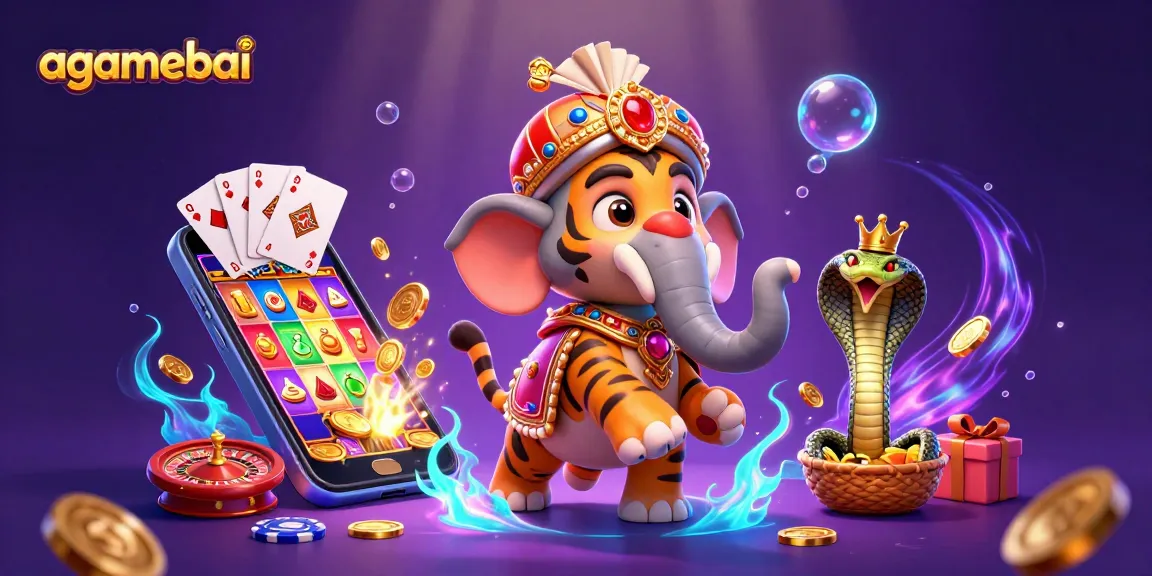 Experience the vibrant action of agamebai with a 3D scene of a maharaja and casino symbols!