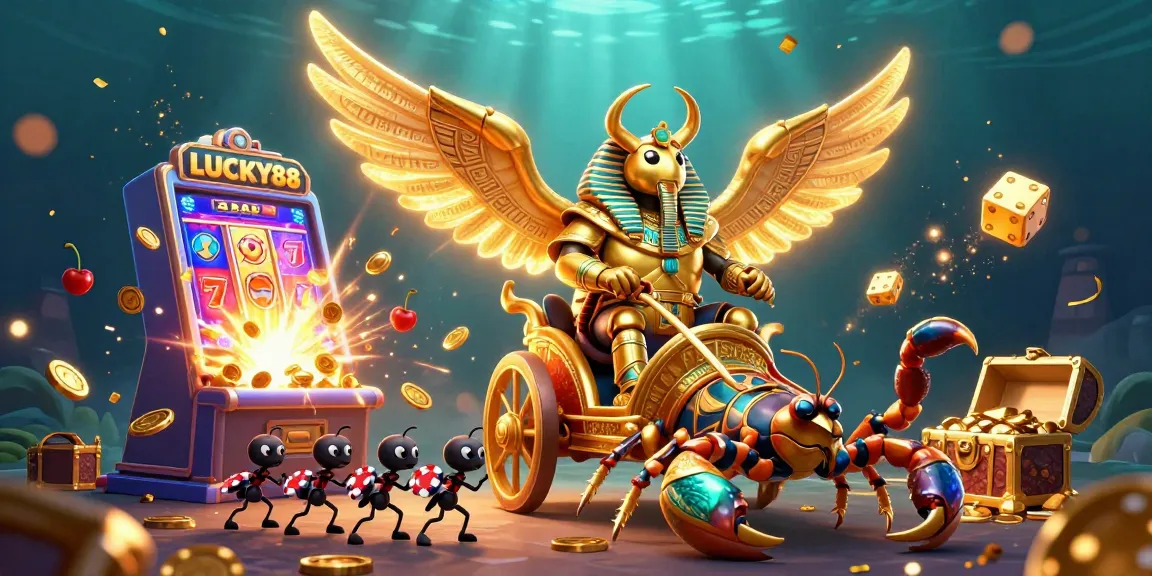 Engage with LUCKY88's thrilling casino experience featuring vibrant games and dynamic characters.