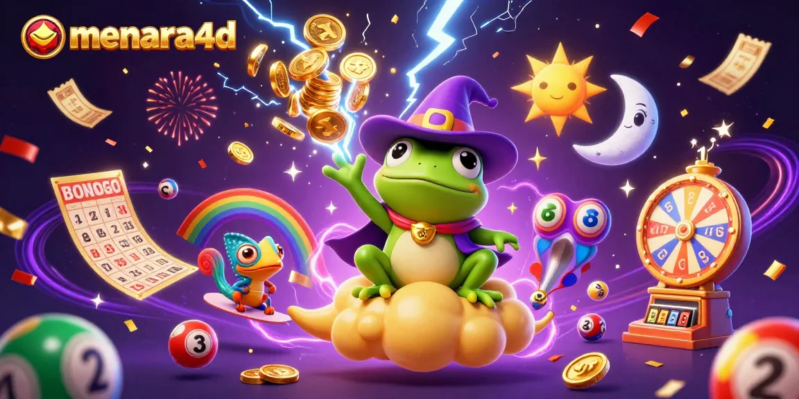 Menara4D menghadirkan kegembiraan dengan wizard katak menciptakan hujan koin emas dalam permainan online
