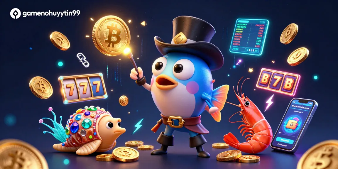 Win at gamenohuuytin99 with thrilling animations of deep-sea gambling characters and crypto elements.