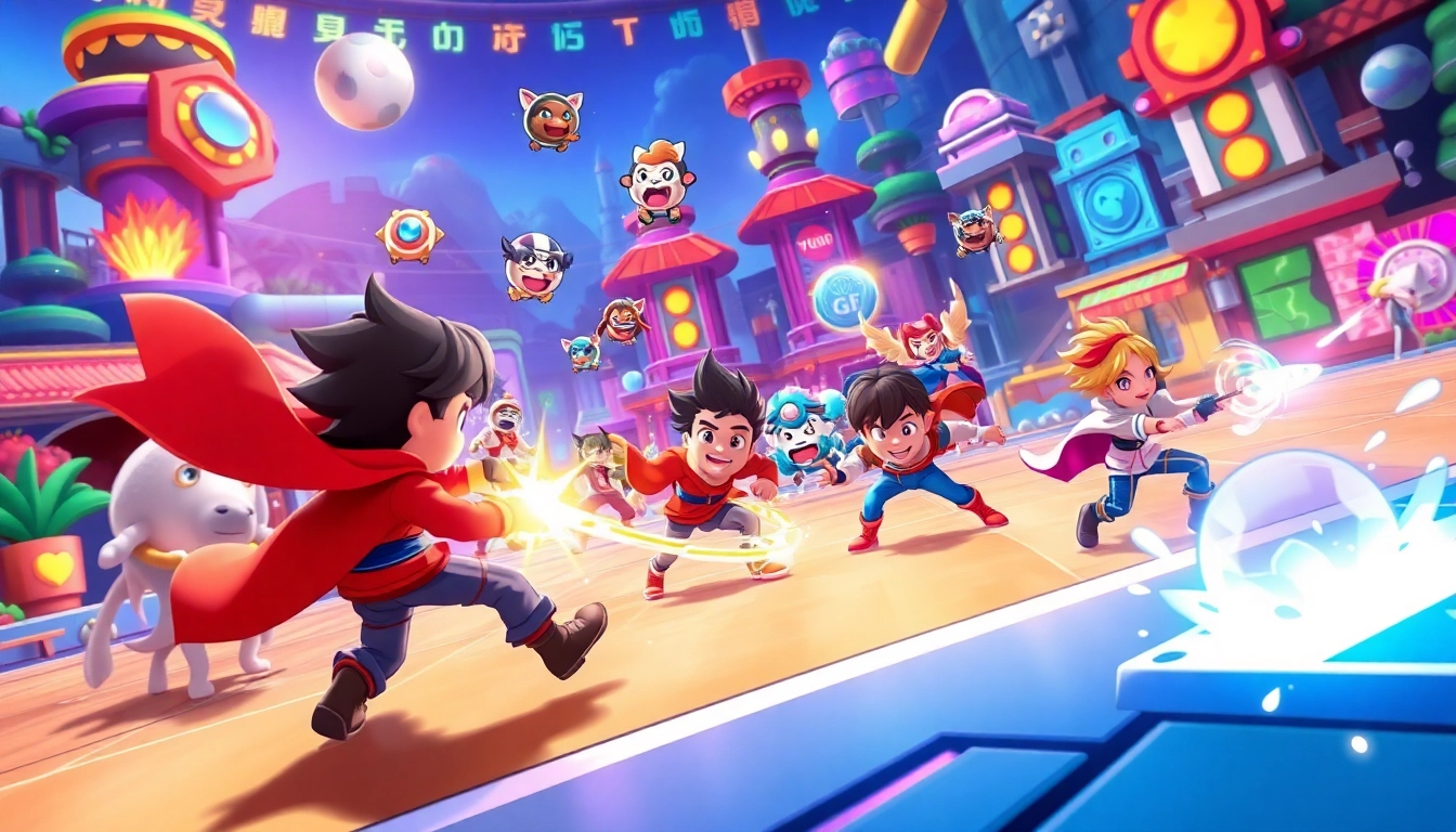 Exciting moment in the yono game where avatars battle with engaging power-ups.