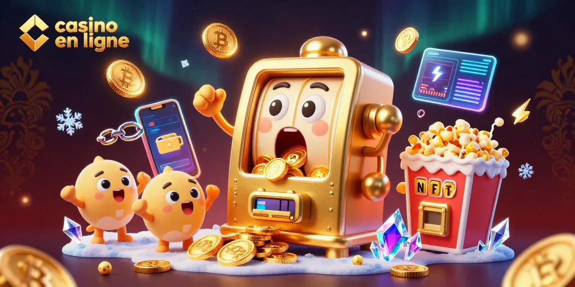 Jackpot spectaculaire avec casino en ligne, machines à sous dorées et pièces lumineuses