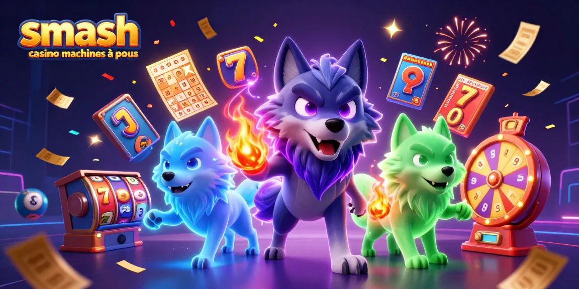 Découvrez les machines à sous Smash Casino avec des illustrations dynamiques et immersives sur le jeu.