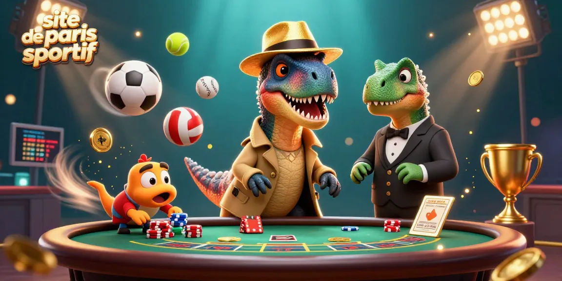 Vivez l'excitation du site de paris sportif avec un velociraptor au blackjack, des ballons et des paris dynamiques.