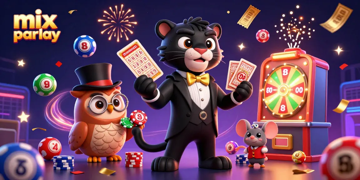 Engage in mix parlay action with a panther dealer, owl, and mouse amidst vibrant casino elements!