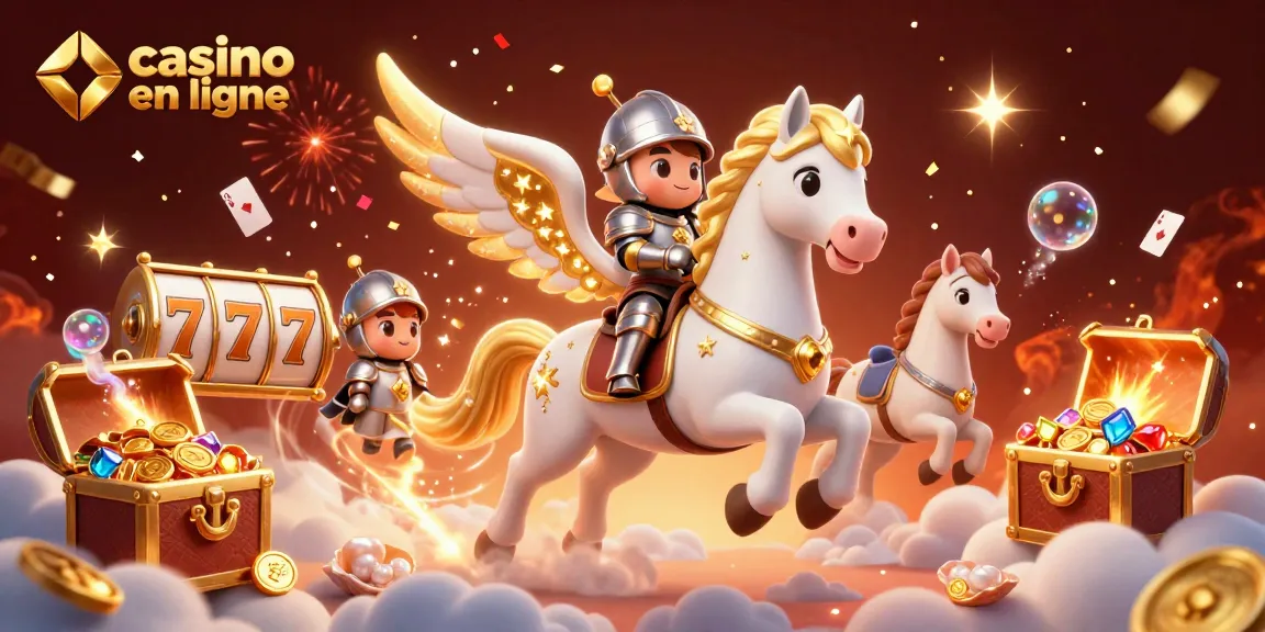 Jouez sur un casino en ligne avec des machines à sous et un cheval céleste fantastique.