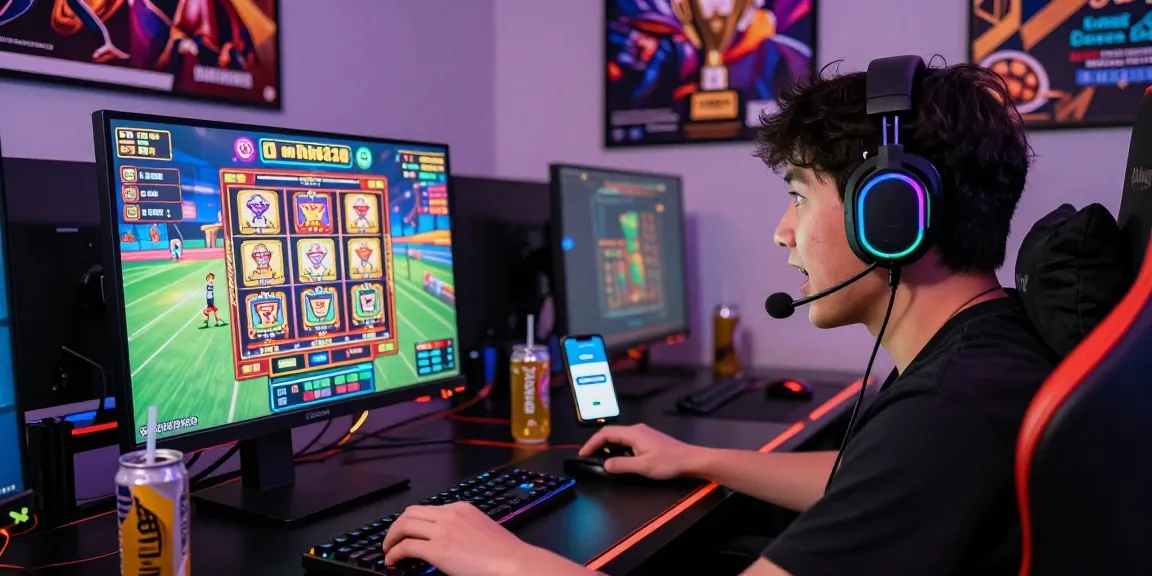 Player engaged with vibrant online gaming at link raja328, showcasing excitement and immersive experience.