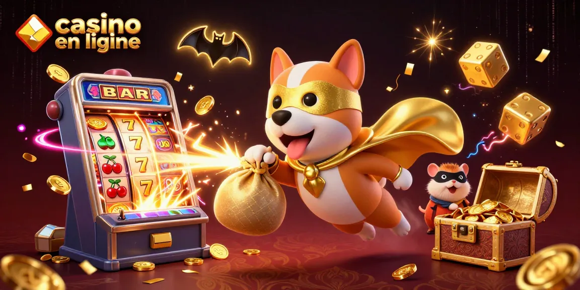 Gagnez avec des jeux de casino en ligne animés avec un super chien et un hamster.