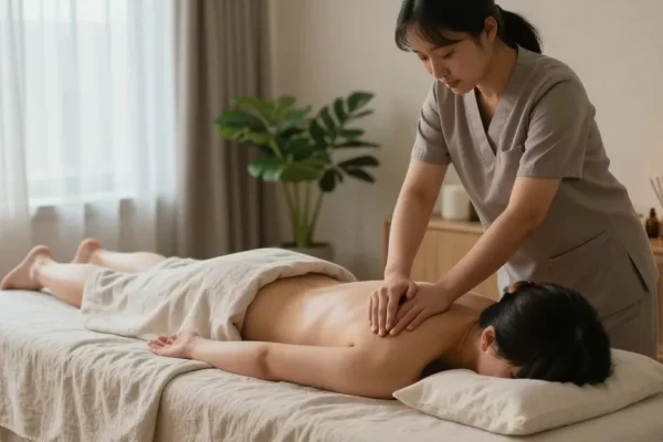 Experience a serene 종로출장안마 with a professional therapist in a cozy home setting.