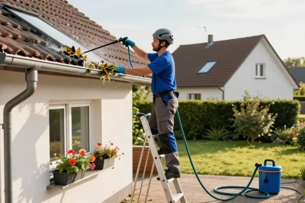 Dachrinnenreinigung Dortmund: Professionelle Reinigung von Dachrinnen durch erfahrenen Techniker in Dortmund.