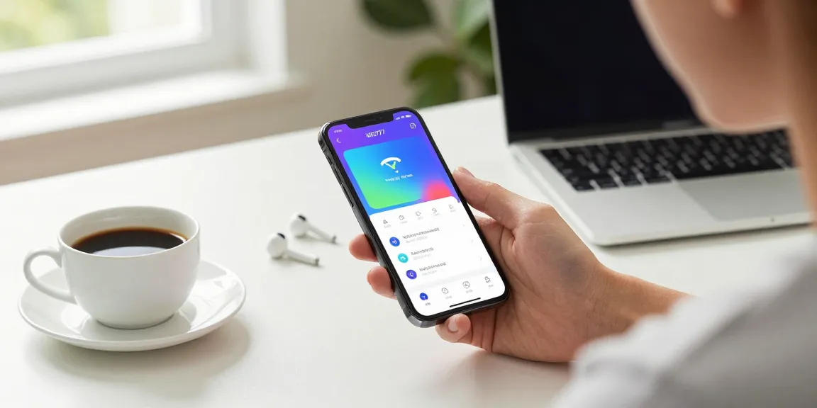 Pengguna aplikasi UFO777 di smartphone, menunjukkan navigasi yang mudah dan aman di https://ufoapk.id/.