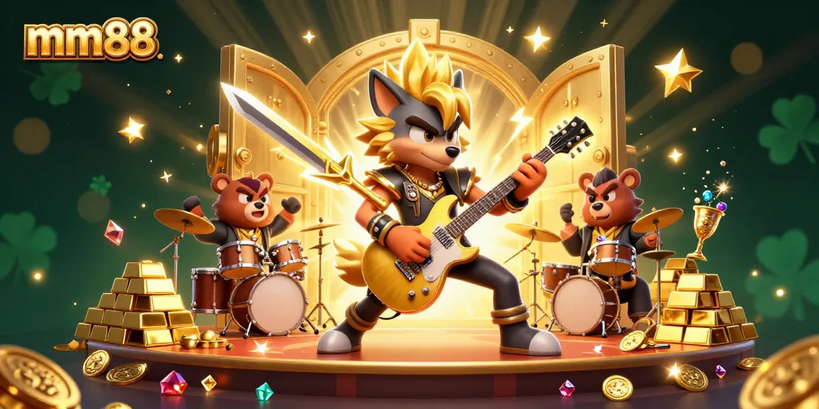 Experience the excitement of mm88 with vibrant characters and dazzling casino elements showcasing thrilling gameplay.