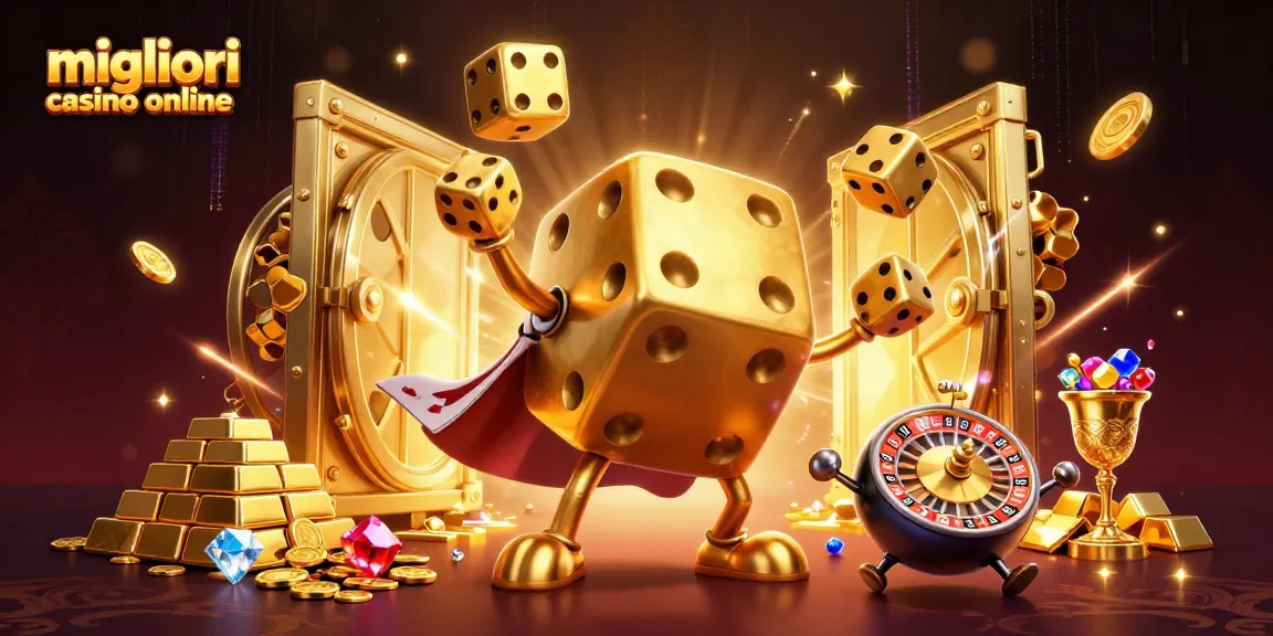 Vinci nei migliori casino online con il gettonante dado d'oro e tesori scintillanti.