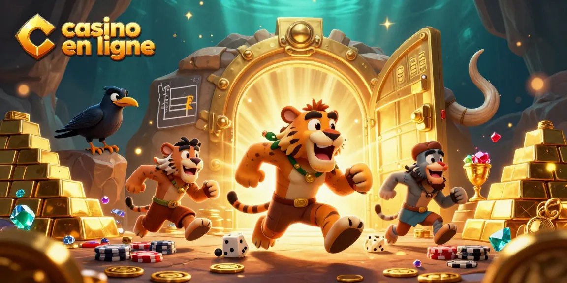 Explorez l'univers captivant du casino en ligne avec des personnages amusants et des trésors étincelants.