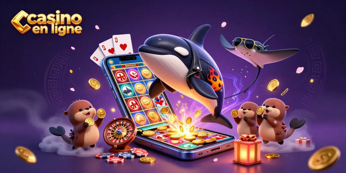 Expérience de jeu captivante au casino en ligne avec des personnages marins et des éléments de jeu.